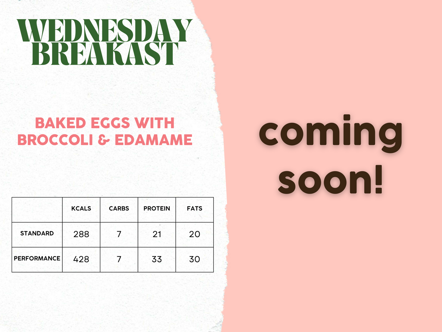 26th - 30th May Meal Plan A