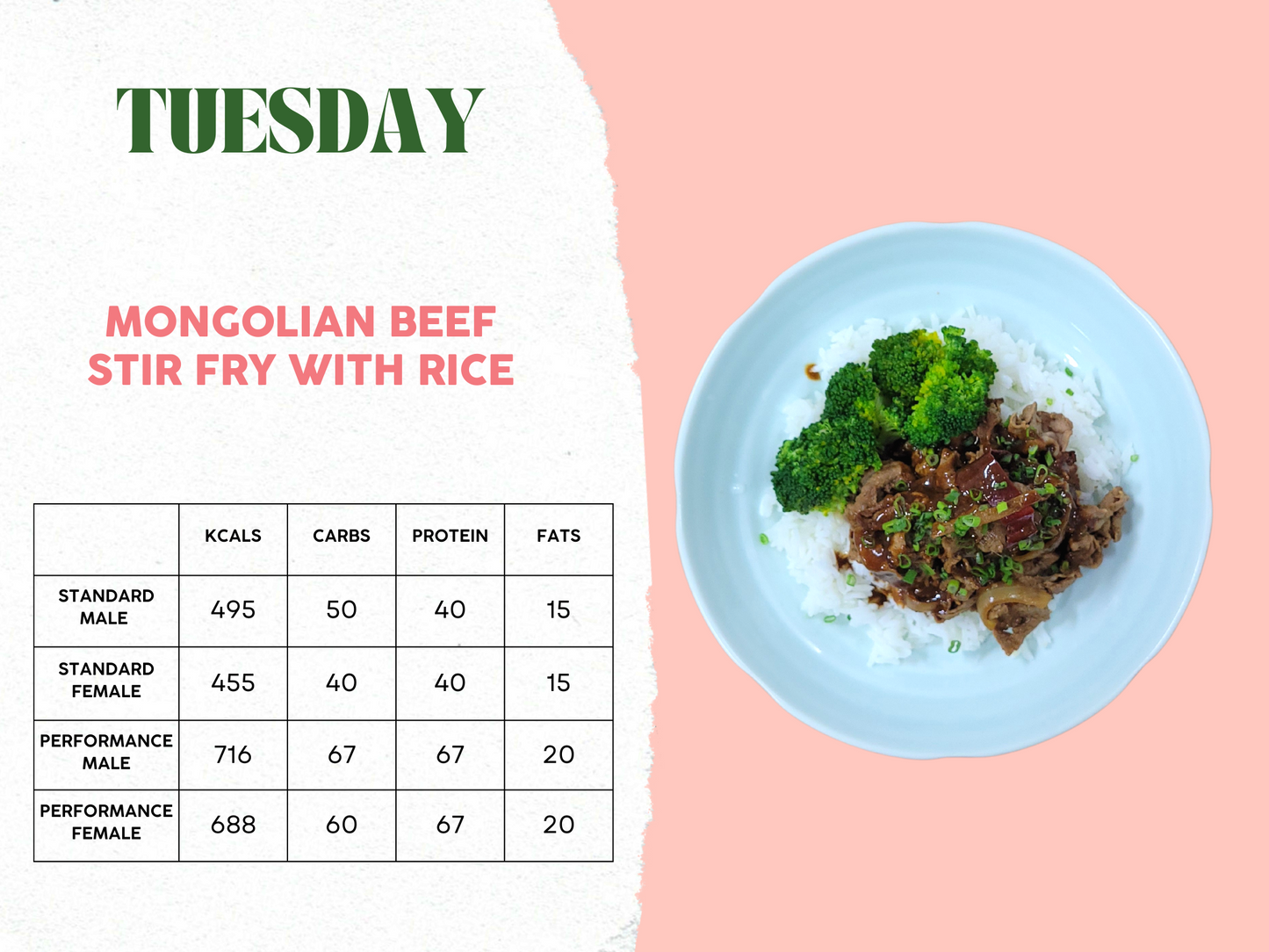 6th - 10th October Meal Plan C