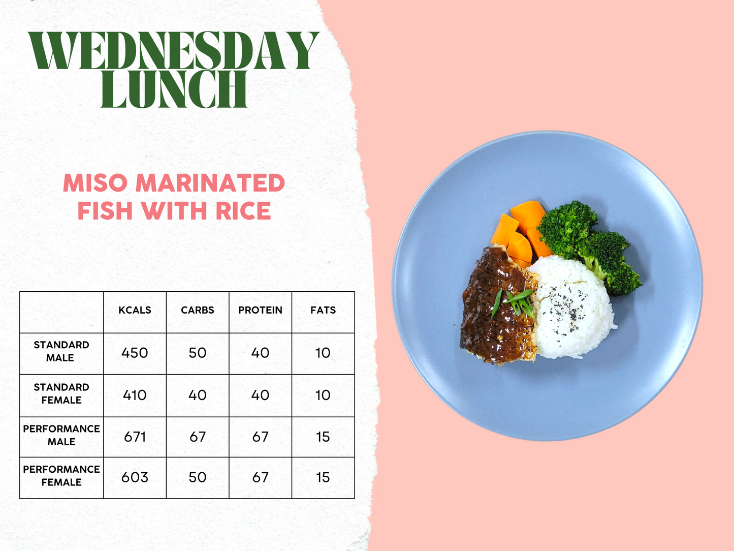 7th - 11th April Meal Plan B