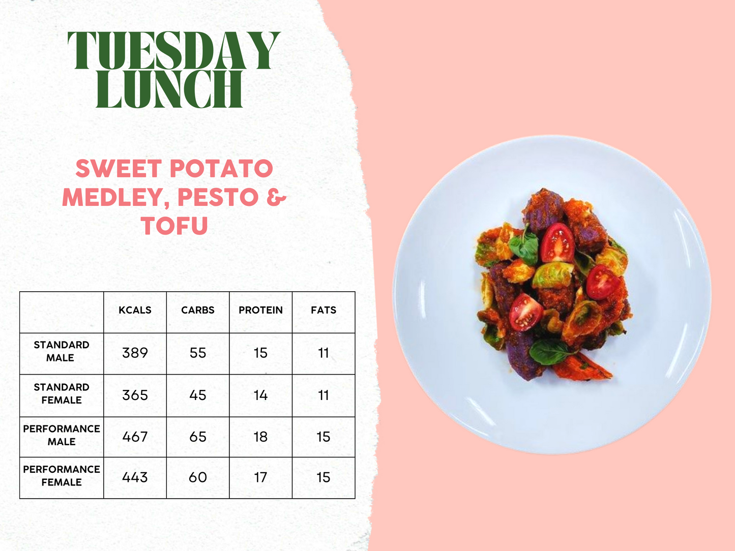 10th - 14th March Meal Plan B